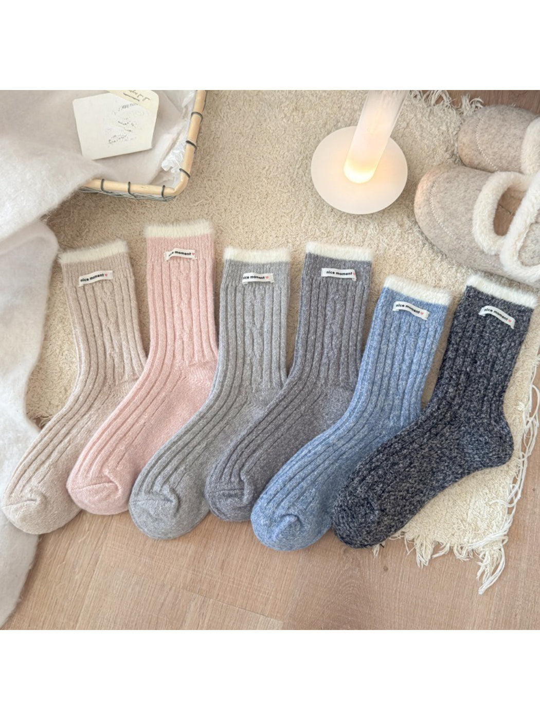 Rufia - Everyday Rib Knit Crew Socks