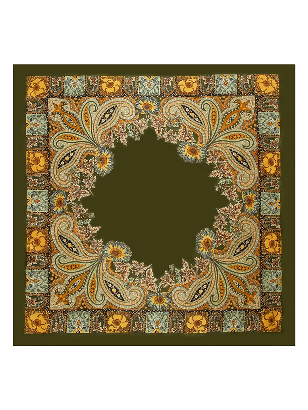 Scarvii - Bright Floral Pattern Fashion Square Scarf