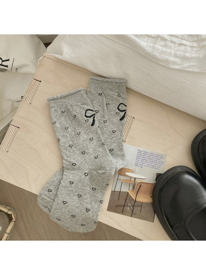 Rufia - Bow Dot Pattern Crew Socks