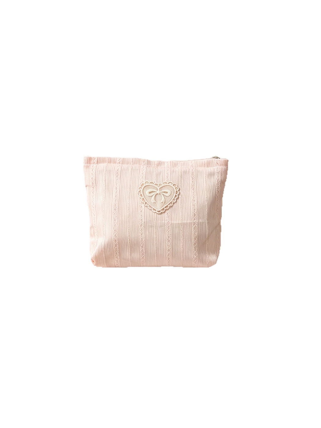 Cosbai - Heart and Bow Design Zip Pouch