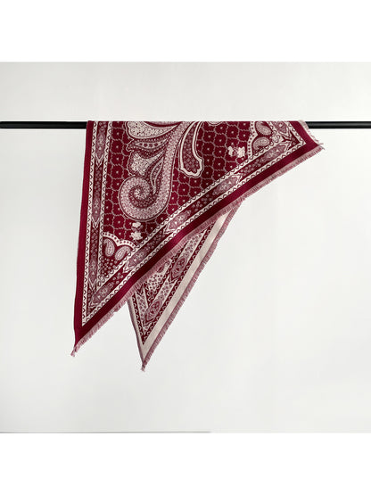 Scarvii - Paisley Fringe Triangle Scarf