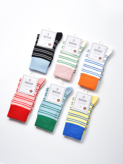 Rufia - Contrast Stripe Mid-Calf Socks