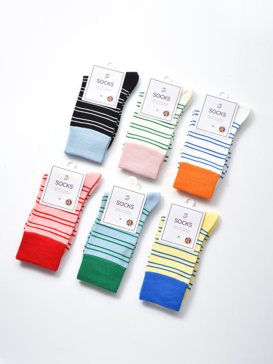 Rufia - Contrast Stripe Mid-Calf Socks