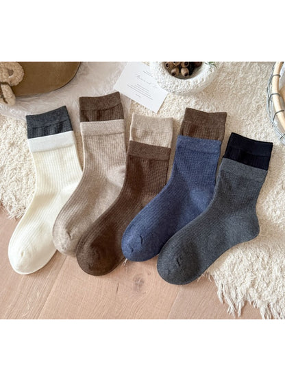 Rufia - Color Block Knit Crew Socks