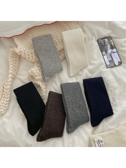 Rufia - Solid Color Long Socks for Women