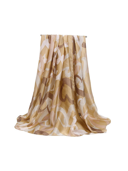 Scarvii - Abstract Watercolor Heart Print Scarf