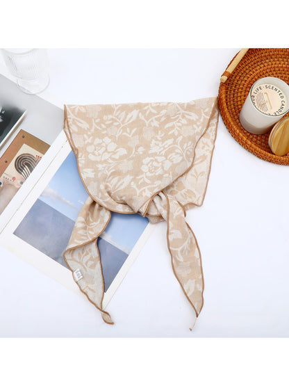 Scarvii - Rose Print Multi Use Triangle Bandana