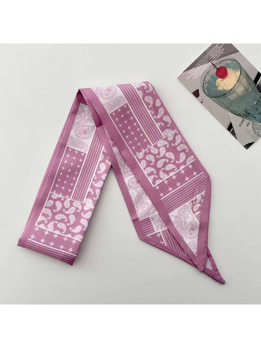 Scarvii Heritage Pattern Panel Skinny Scarf