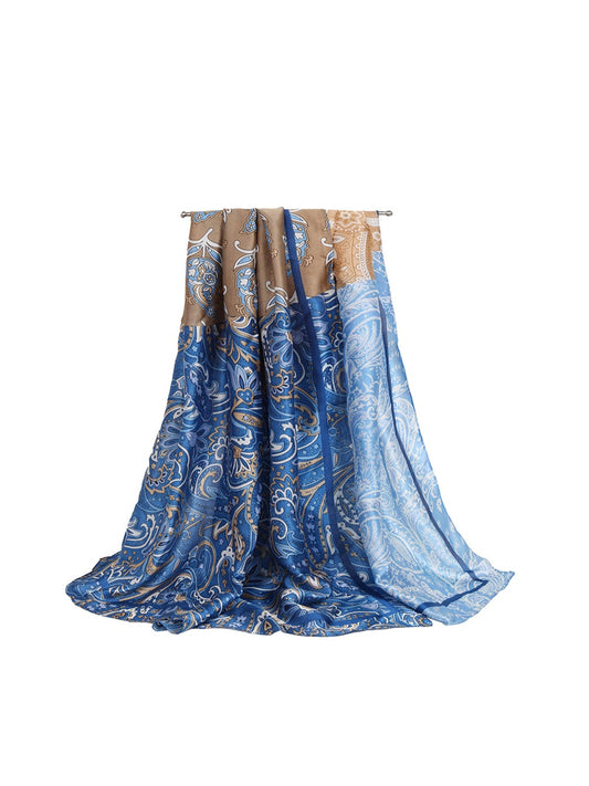 Scarvii - Multi-colored Smooth Finish Paisley Scarf