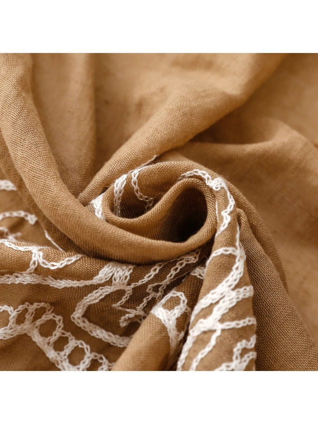 Scarvii - Elegant Scarf & Shawl with Rose Embroidered