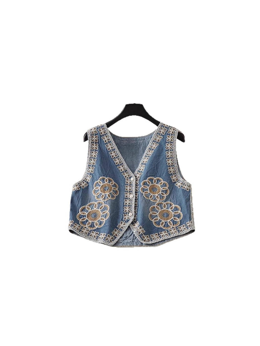 Crosa - Mixed Patterns Embroidered Vest