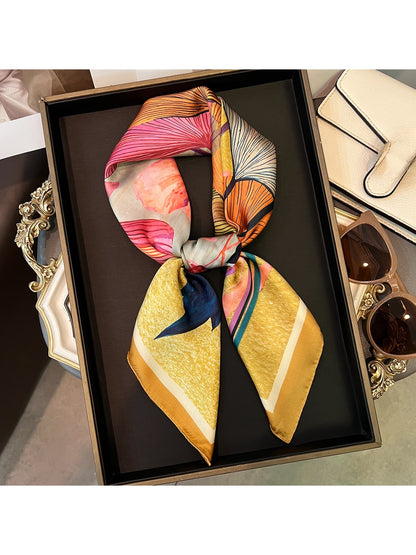 Scarvii - Fresh Sweet Patterned Fashion Square Scarf
