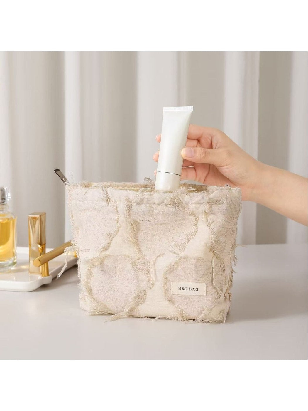 Cosbai - Retro Tassels Travel Makeup Bag