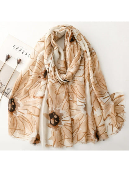 Scarvii - Daisy Print Scarf & Shawl for Women