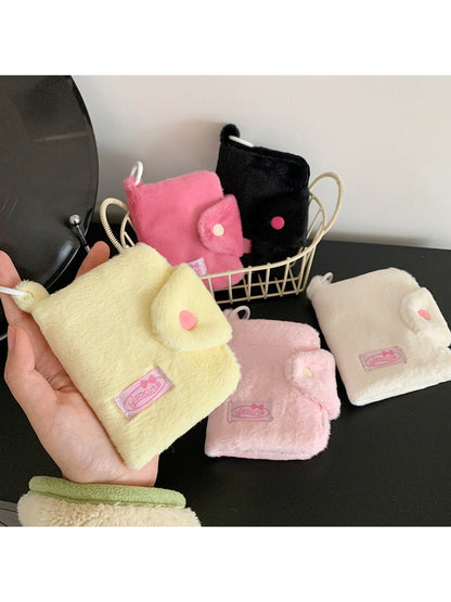 Cosbai Solid Color Fold Over Plush Coin Purse product image