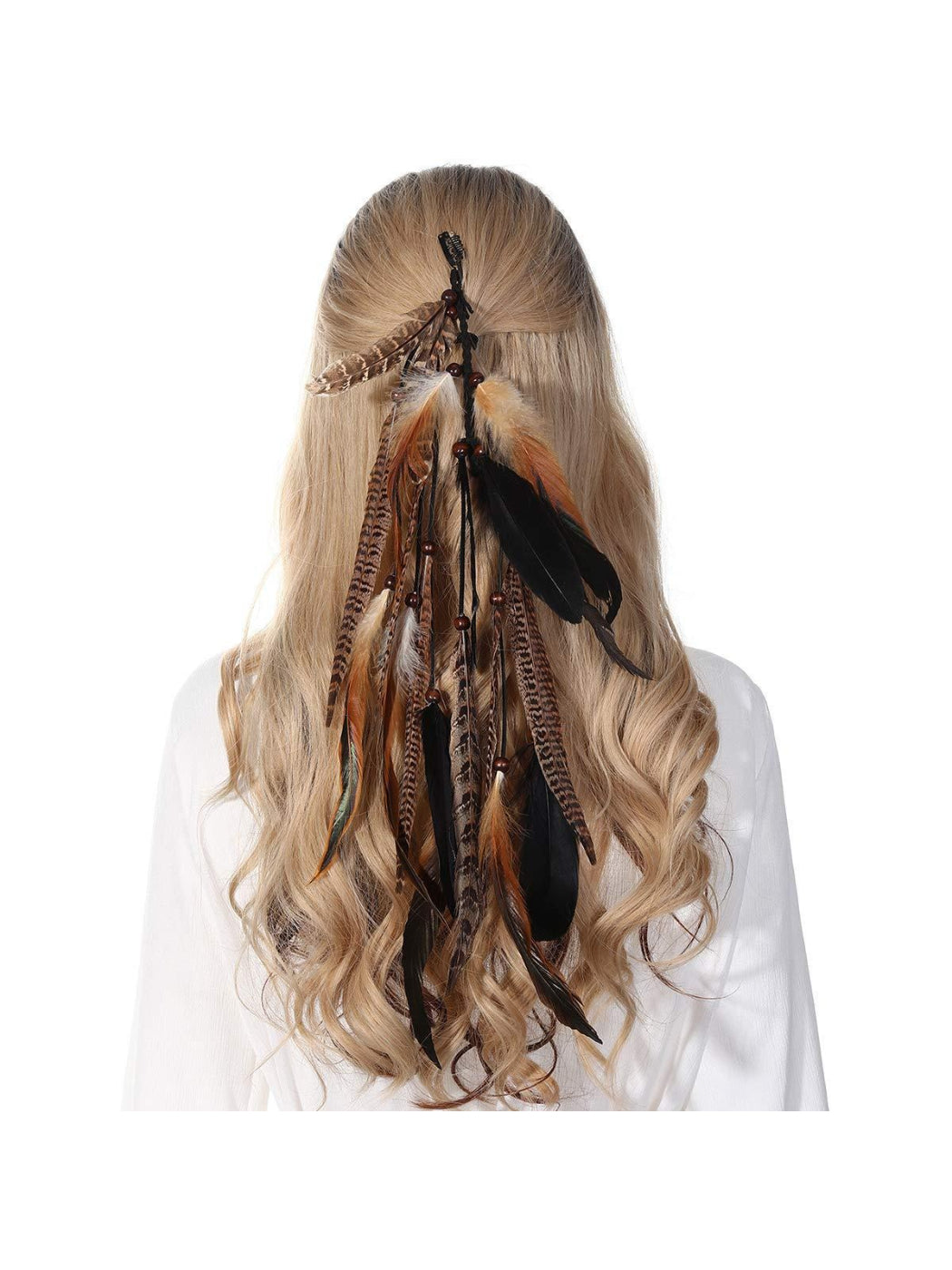 Hairish - Boho Dark Feather Hair Clip Headpiece