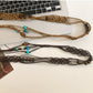 Beco - Blue Beaded Boho Braided Waist Belt