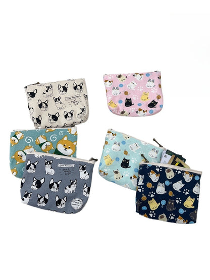 Cosbai cute cartoon coin purse with a smiling animal face design