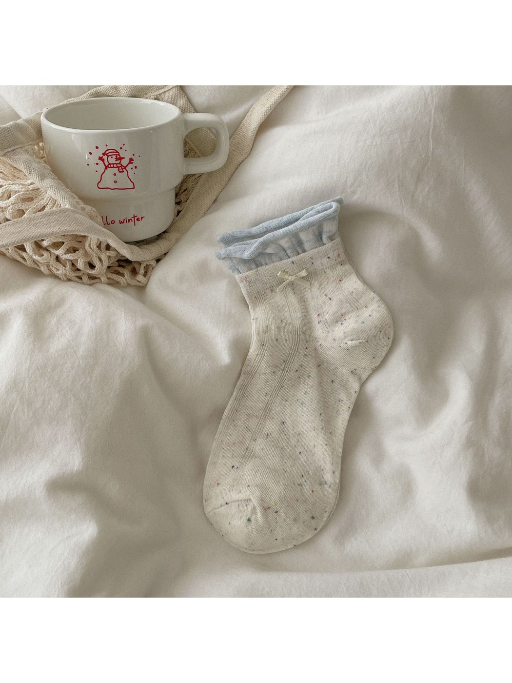 Rufia - Cute Bow Cartoon Lightweight Ankle Socks