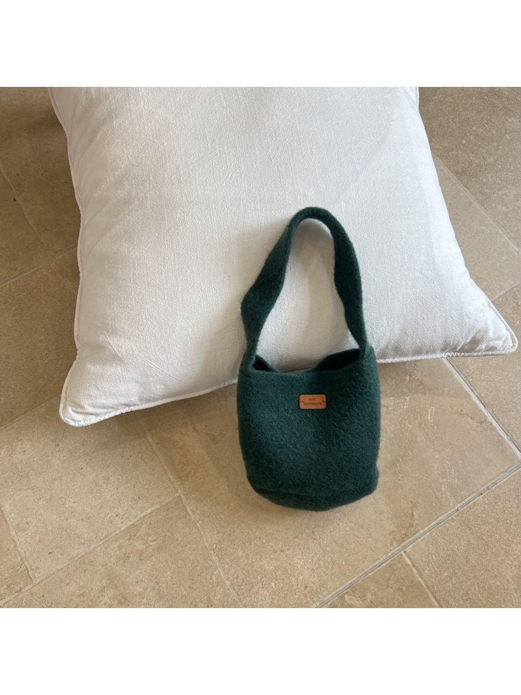 Cosbai - Textured Knit Bucket Handbag