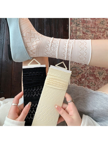 Rufia - Elegant Style Sheer Mesh Socks