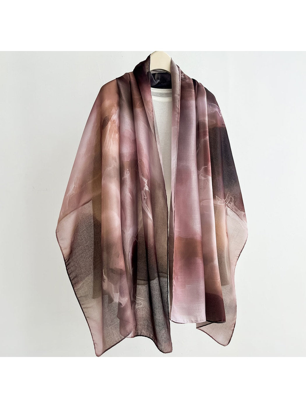 Scarvii - Ink Floral Printed Summer Wrap Scarf