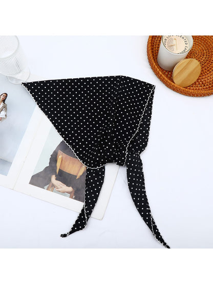 Scarvii - Elegant Dot Trimmed Triangle Bandana