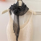 Scarvii - Elegant Sheer Polka Dot Skinny Scarf