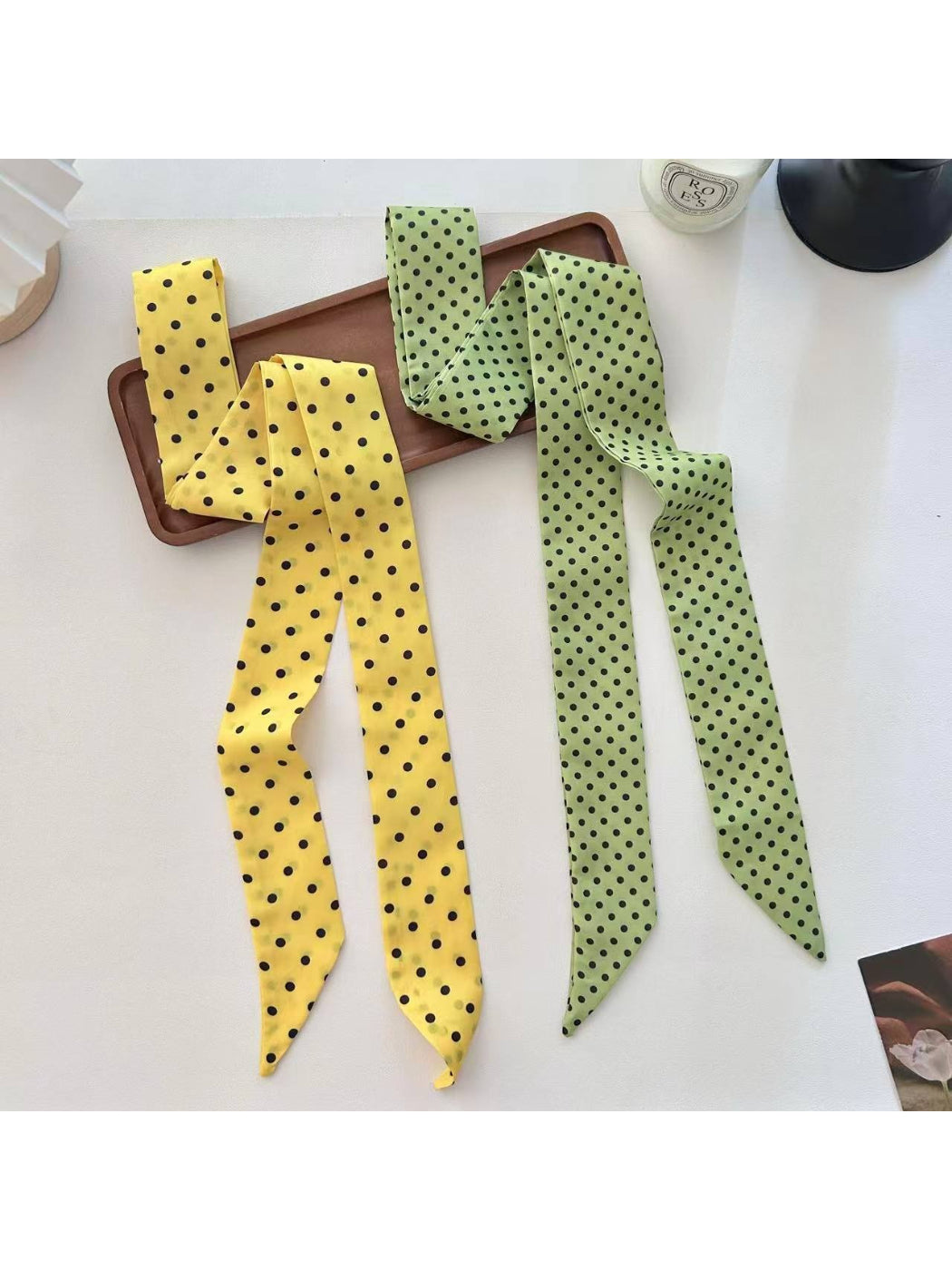 Scarvii - Polka Dot Skinny Scarf