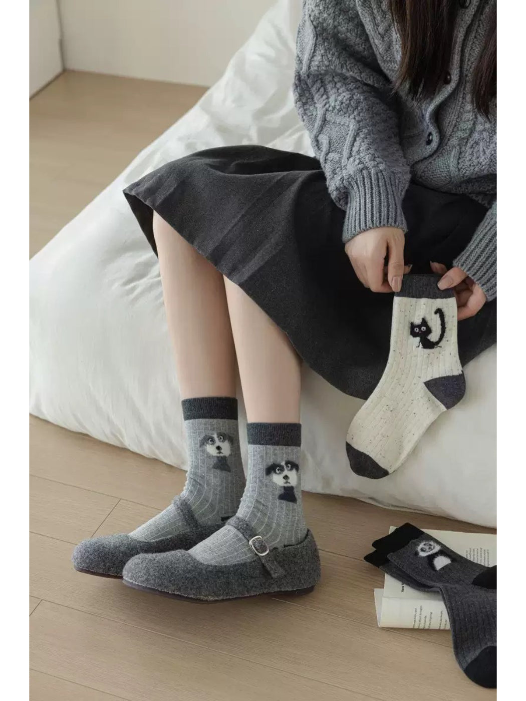 Rufia - Playful Pet Faces Crew Socks