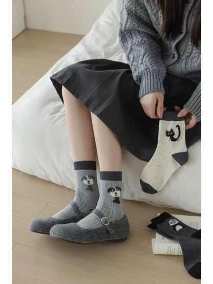Rufia - Playful Pet Faces Crew Socks