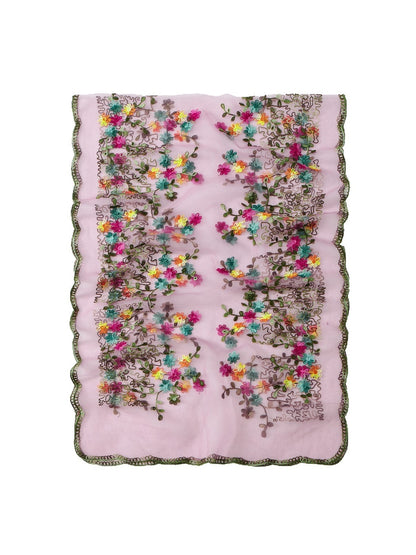 Scarvii - Lace Embroidered Floral Scarf