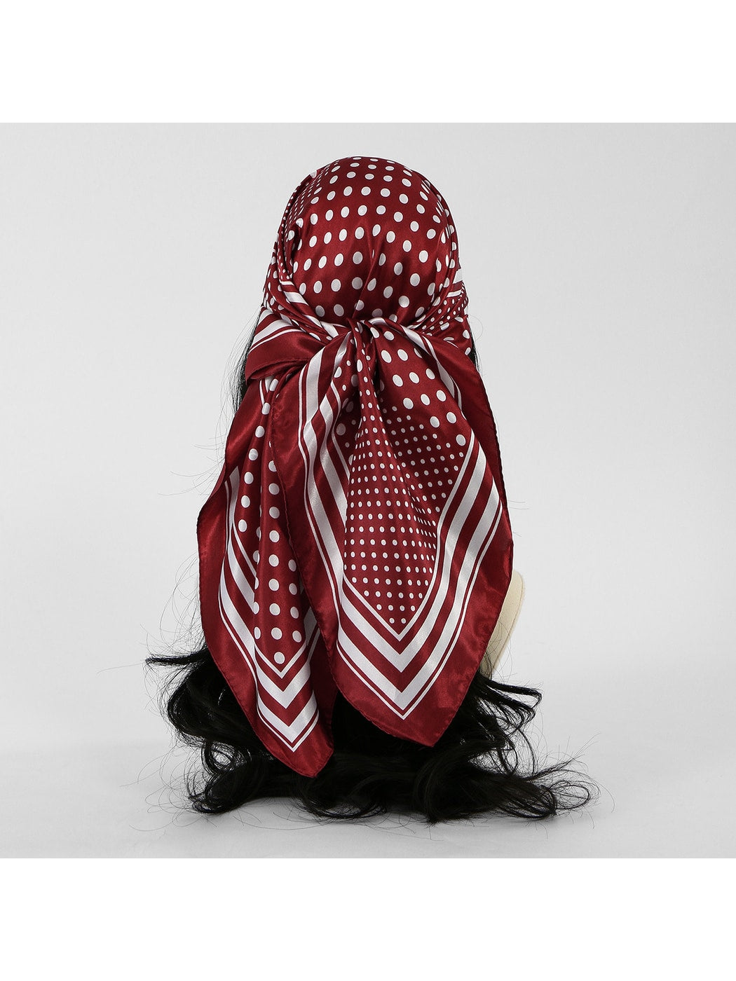 Scarvii - Retro Polka Dot Printed Fashion Square Scarf