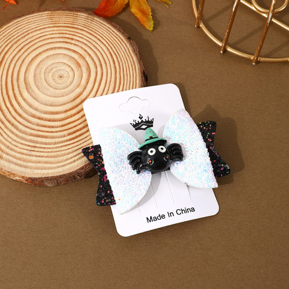 Hallo - Halloween Resin Spider and Bat Hair Clip