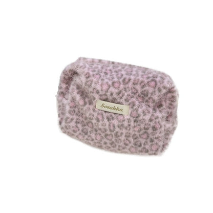 Cosbai – Leopard Plush Makeup Pouch