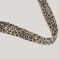 Cosbai - Large Capacity Single-shoulder Canvas Bag with Leopard Print