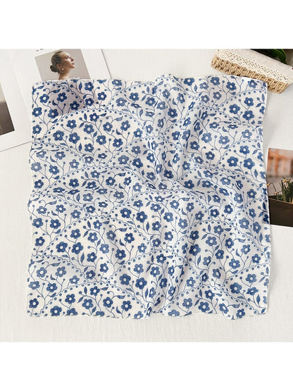 Scarvii - Plant Floral Retro Styling Square Scarf