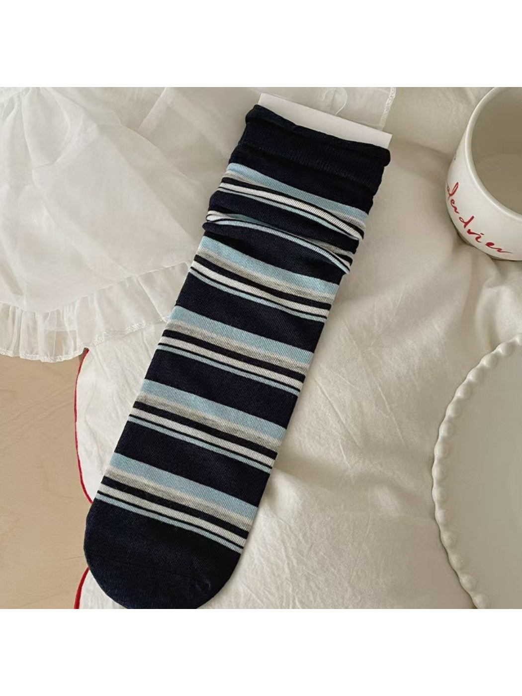 Rufia - Retro Stripe Daily Crew Socks product image 7