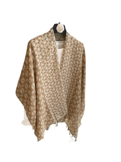 Scarvii - Printed Tassel Trim Shawl Scarf