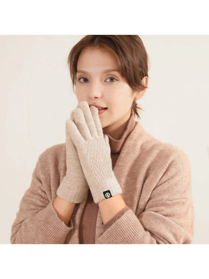 Gloving - Diamond Textured Knit Winter Gloves