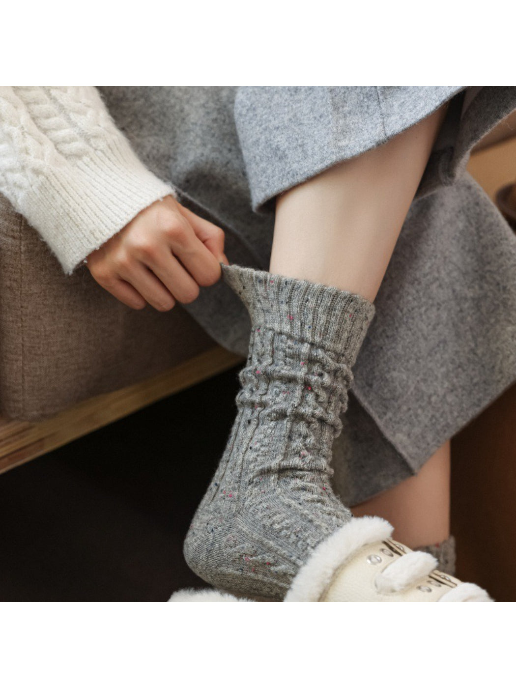 Rufia - Cozy Cable Knit Crew Socks product image 9