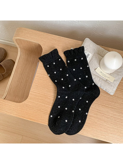 Rufia - Soft Polka Dot Crew Socks