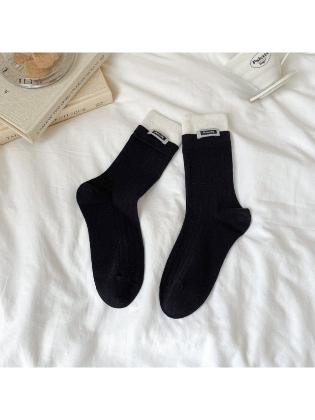 Rufia - Contrast Ribbed Crew Socks product image 5