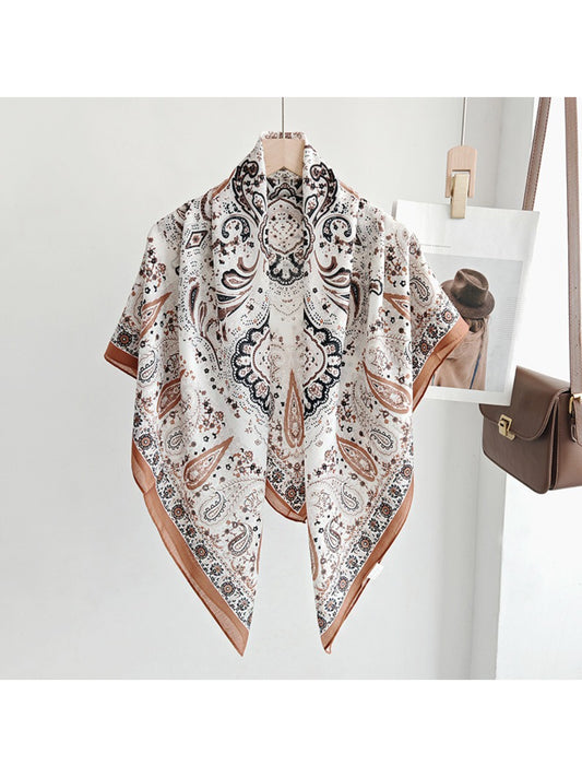 Scarvii Classic Paisley Ornamental Square Scarf