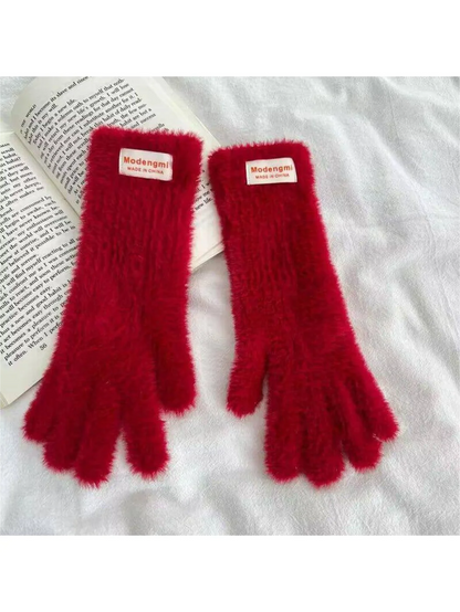 Gloving - Fuzzy Texture Cuffed Gloves
