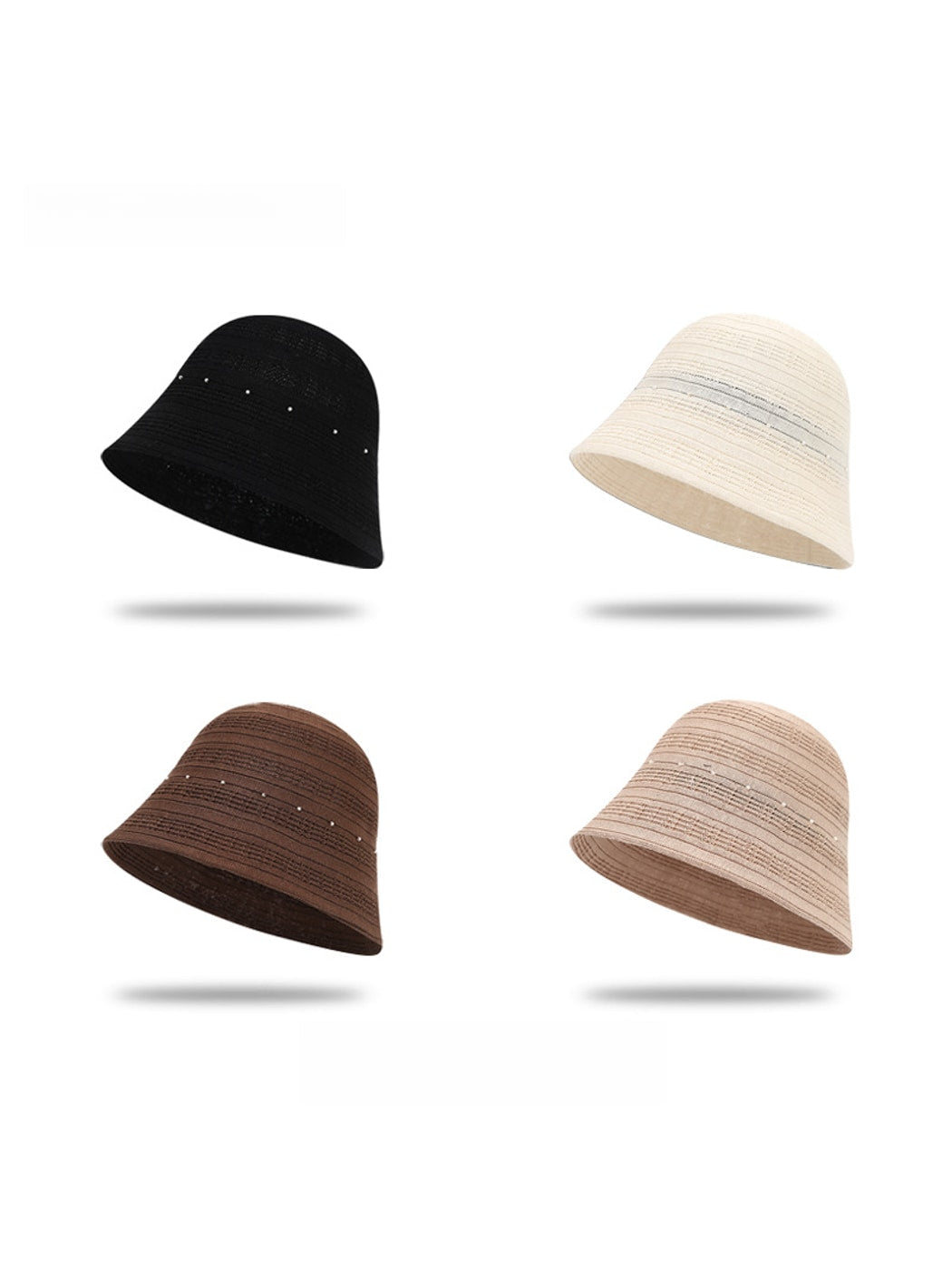Haila - Hollow-Out Round Crown Women's Bucket Hat