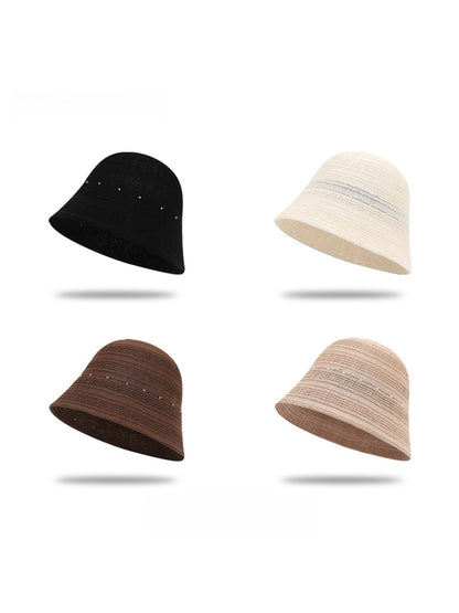 Haila - Hollow-Out Round Crown Women's Bucket Hat