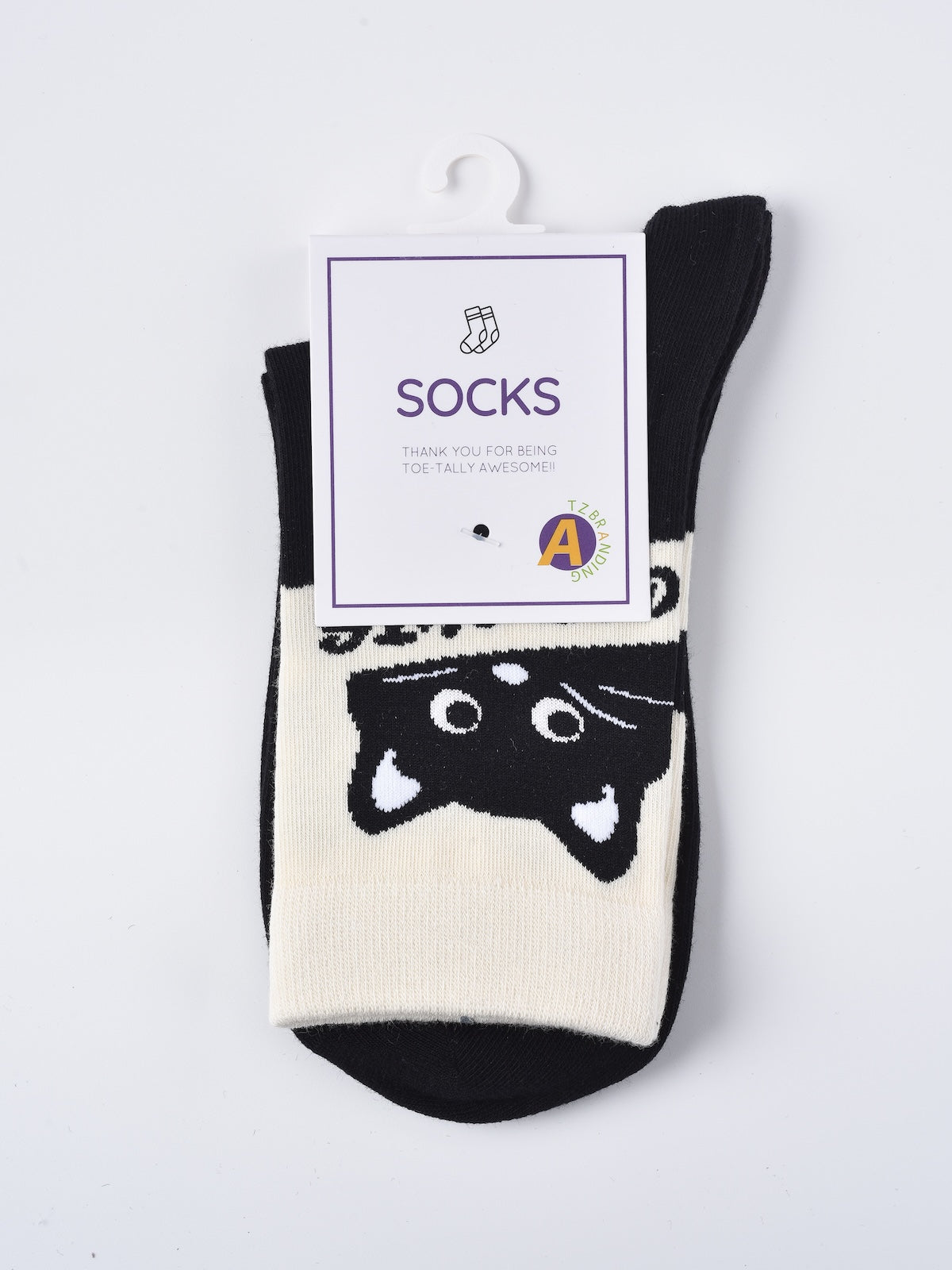 Rufia - Cute Cartoon Cat Mid-Calf Socks