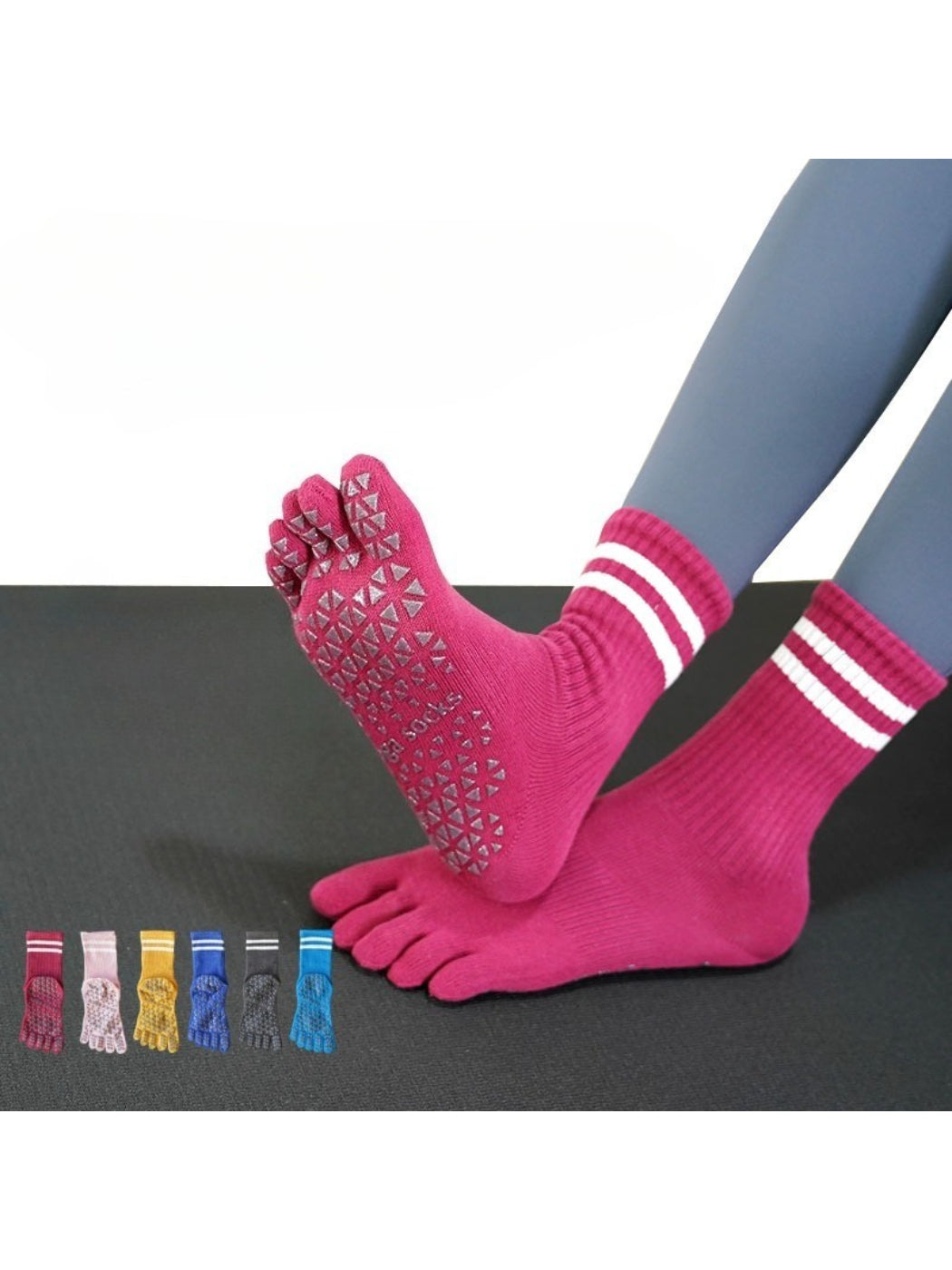 Rufia - Anti-Slip Five-Toe Yoga Socks
