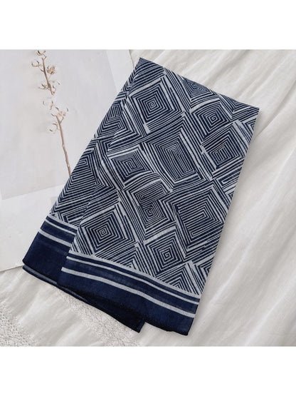 Scarvii - Geometric Print Lightweight Square Scarf